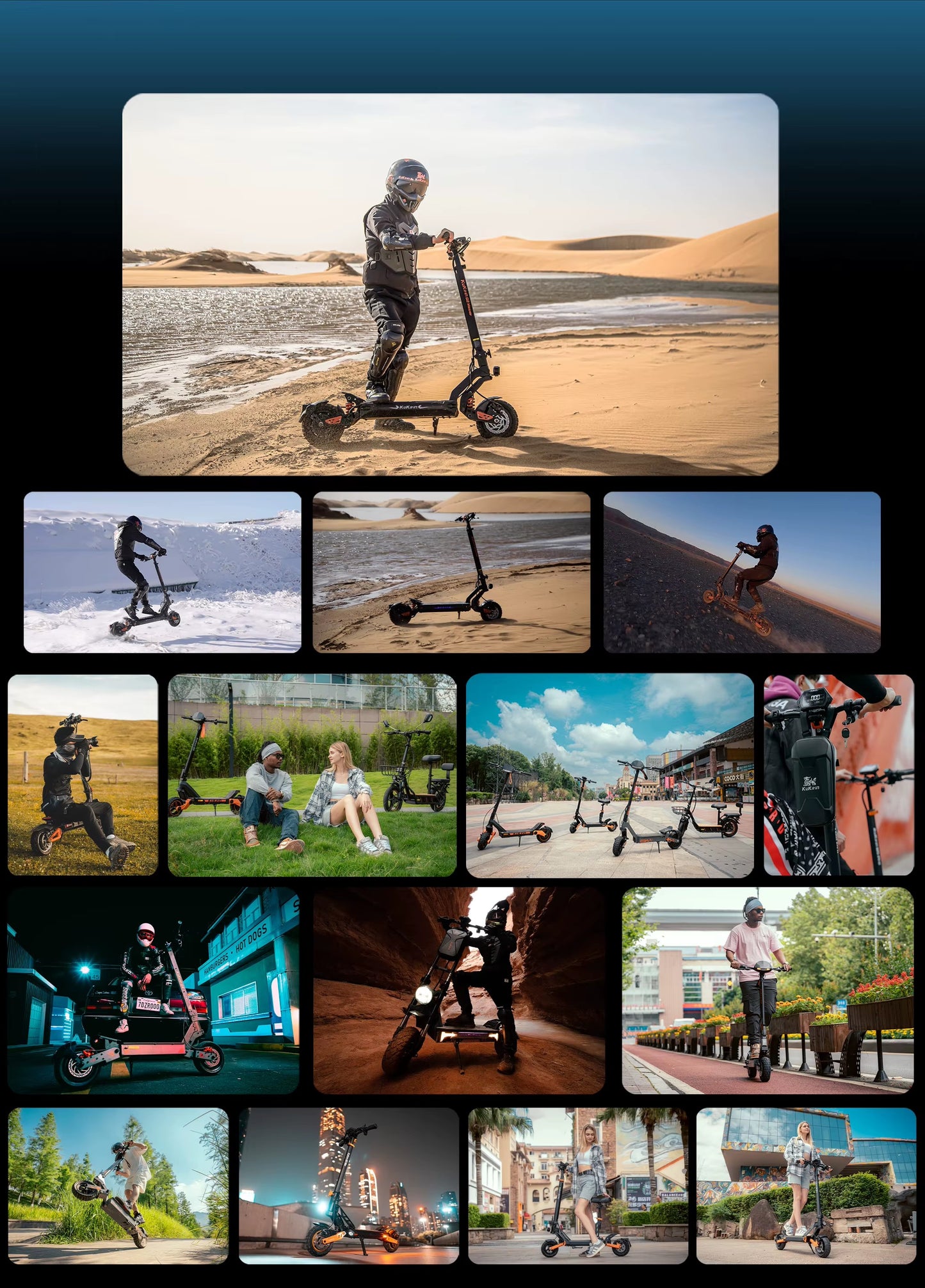 KuKirin G2Pro E-Scooter 15Ah Klappbar Offroad 600W Motor E-Scooter Roller 55KM