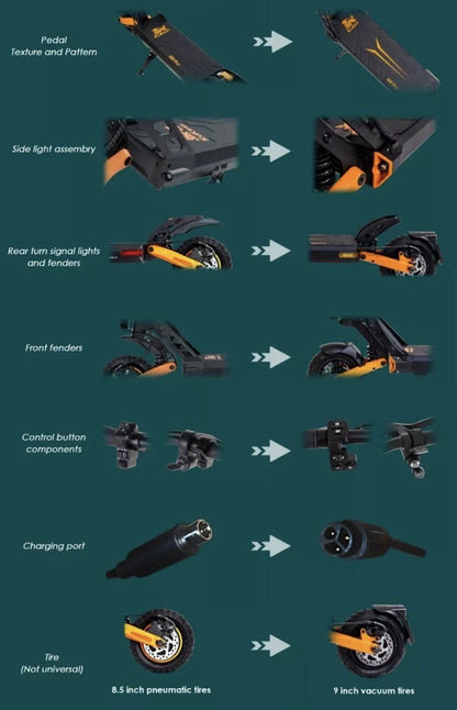 KuKirin G2Pro E-Scooter 15Ah Klappbar Offroad 600W Motor E-Scooter Roller 55KM